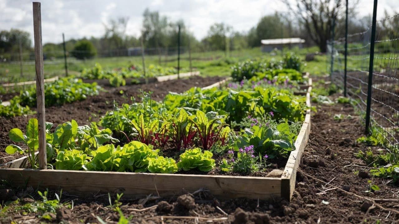 Home raised bed garden